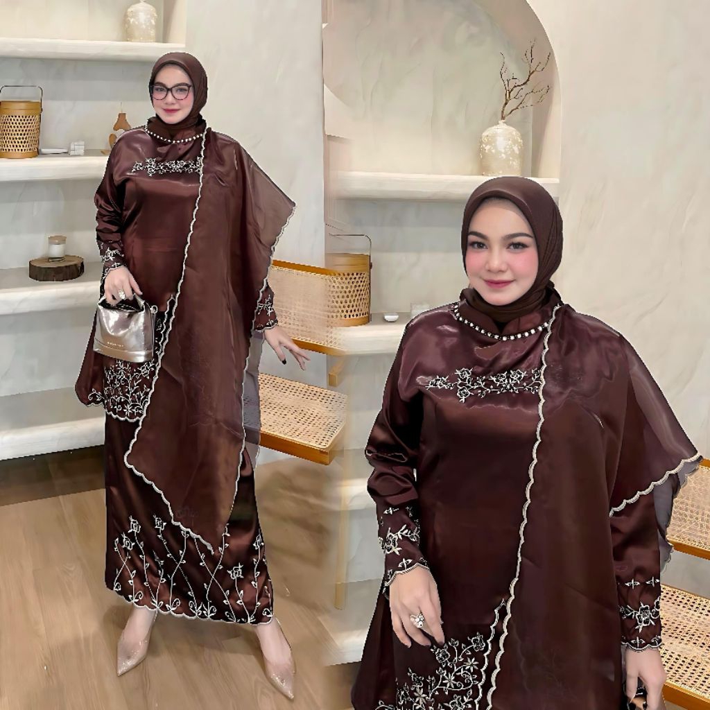 SETELAN KEBAYA KURUNG MELAYU  BORDIR // KEBAYA KURUNG MALAYSIA // BAJU KURUNG BORDIR