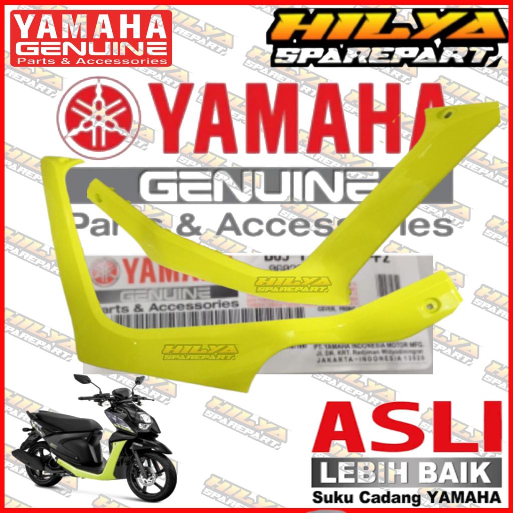 MOLE, SIDE COVER 1&2 BODY DEK SAMPING PIJAKAN KAKI X-RIDE 125 KANAN KIRI KUNING STABILLO ORIGINAL YA