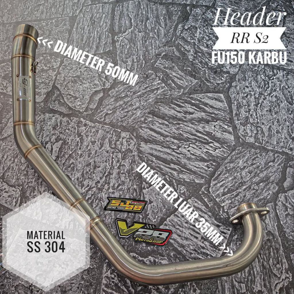 Knalpot SJ88 HEADER RR S1 / S2 / S3 SATRIA FU150 KARBU Ngacung Roadrace Underbone UB Pipa Leheran SJ