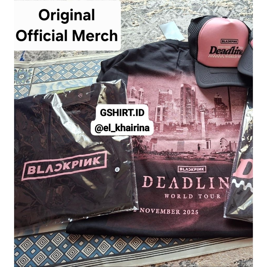 [ORIGINAL] Official Blackpink T Shirt Deadline Jakarta Exclusive Tee - Kaos Blackpink Baju Blackpink