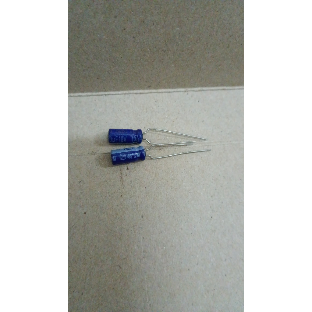 6339 kapasitor elco 10uf 10mf 10 uf mf 16v 16volt 16 volt panasonic