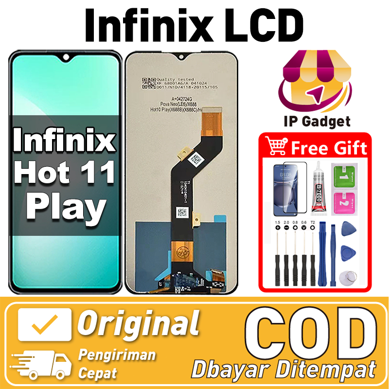 LCD INFINIX HOT 11 PLAY Fullset IPGadget Layar hp Touchscreen Sentuh Versi Tinggi COD