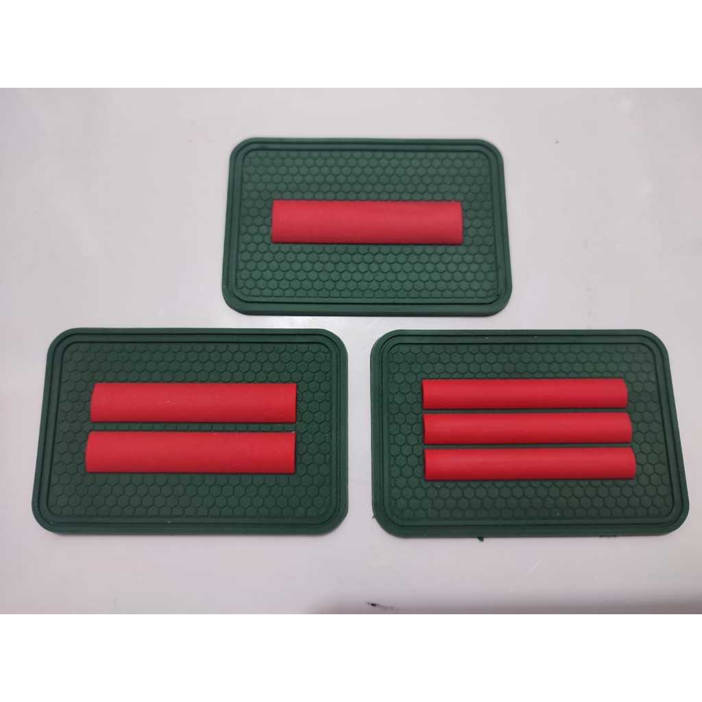 patch rubber 3D pangkat tni ad prada - pratu - praka / tempelan karet velcro / rubber patch velcro