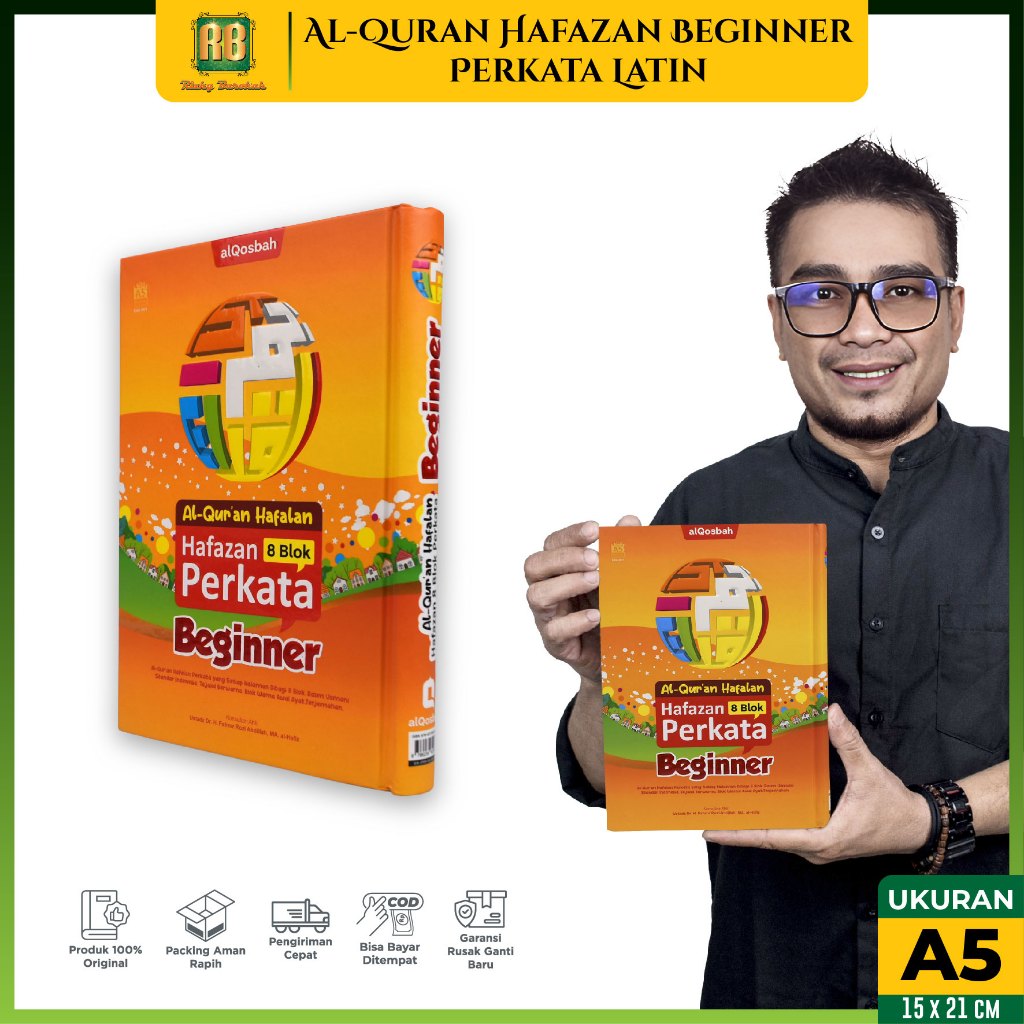 CUSTOM - Al Quran Hafazan Beginner Perkata Latin 8 Blok AlQosbah, Quran 30 Juz, Al Quran Hafalan A5