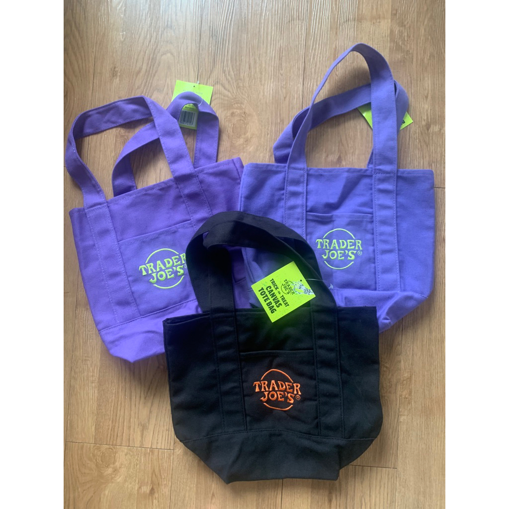 Trader Joe's mini canvas tote bag
