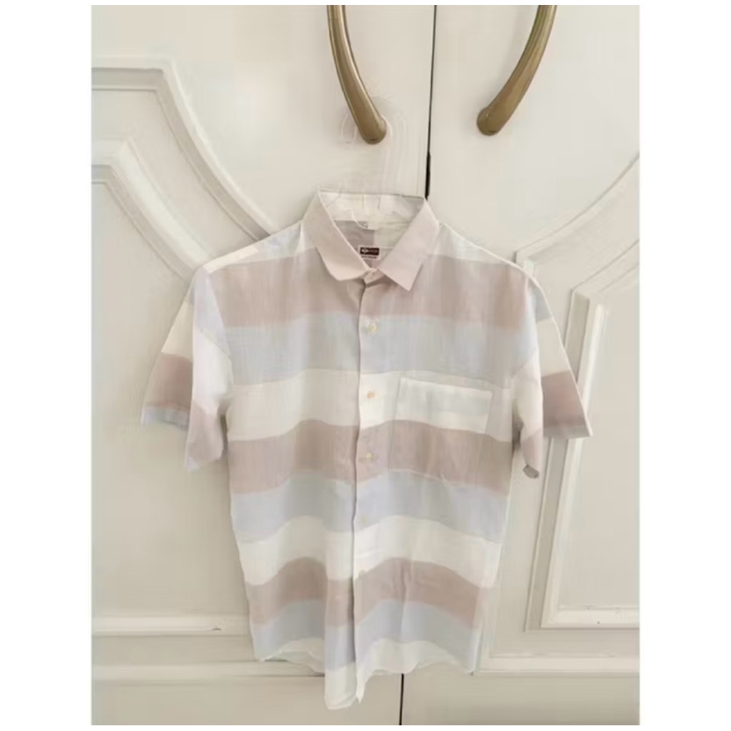 Pastel colour men shirt kemeja casual pria warna pastel pink cream