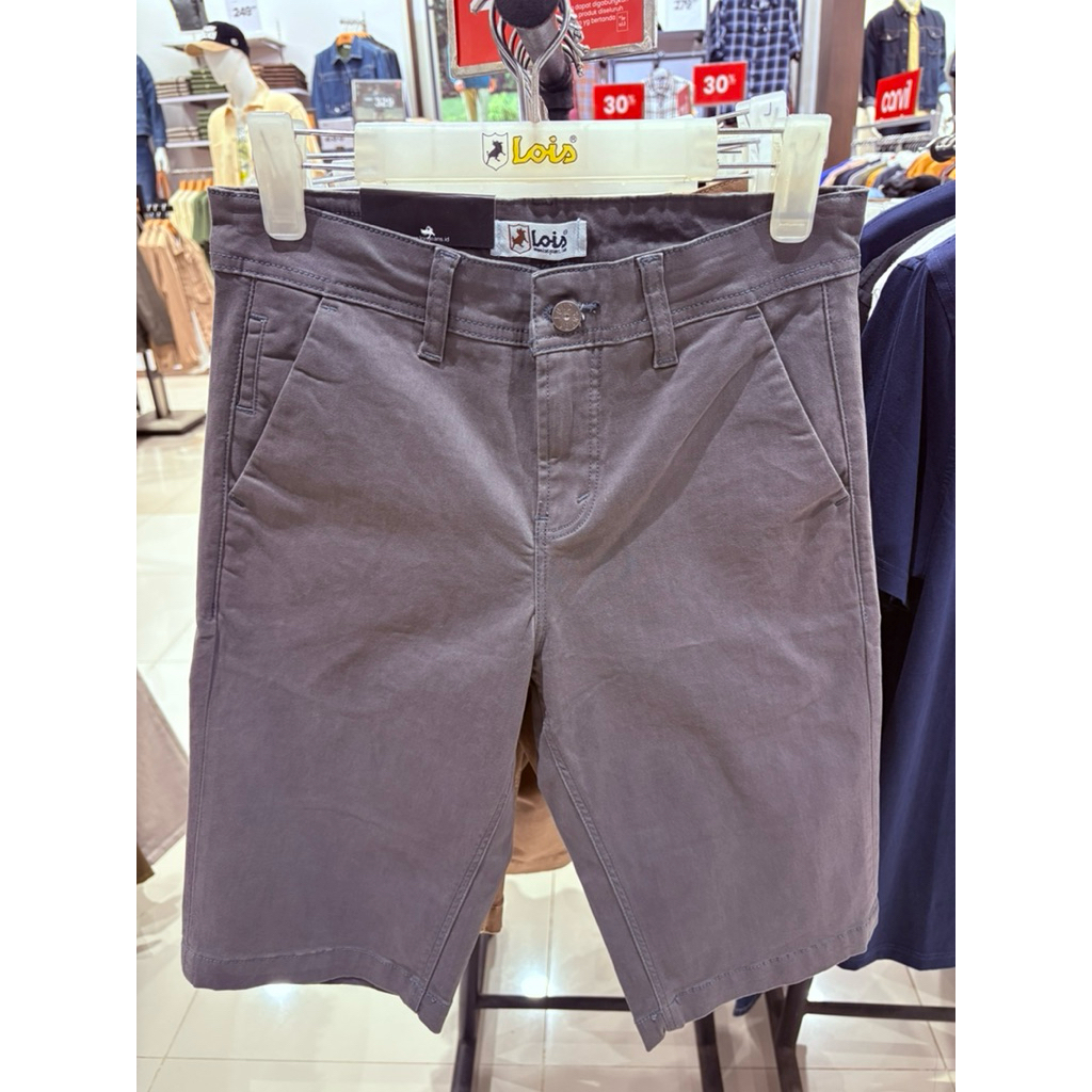 CELANA PENDEK MERK LOIS WARNA ABU SLIMFIT ORIGINAL