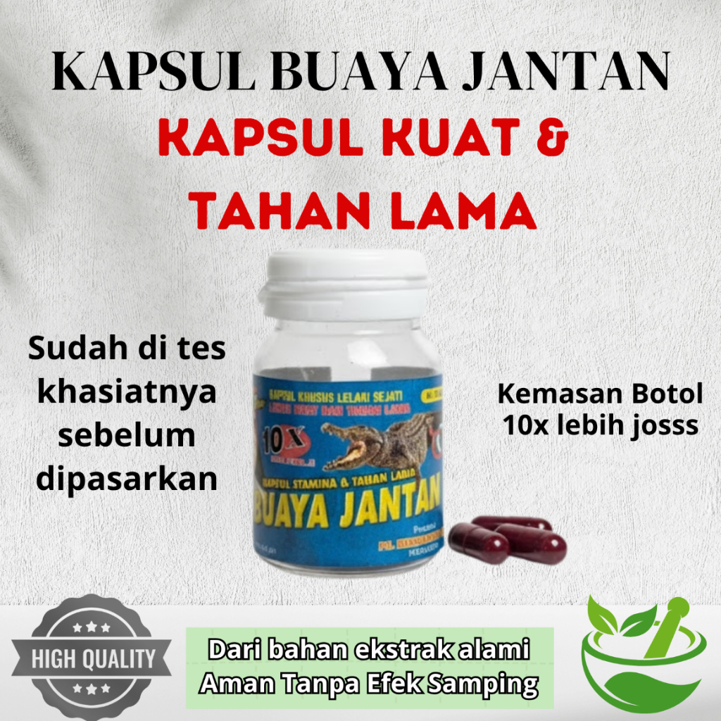 BUAYA JANTAN100% ORIGINAL ISI 10 KAPSUL