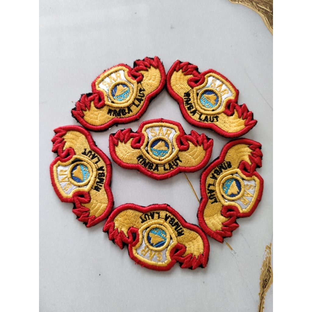 logo Rimba laut/ sar atribut polri bordir timbul