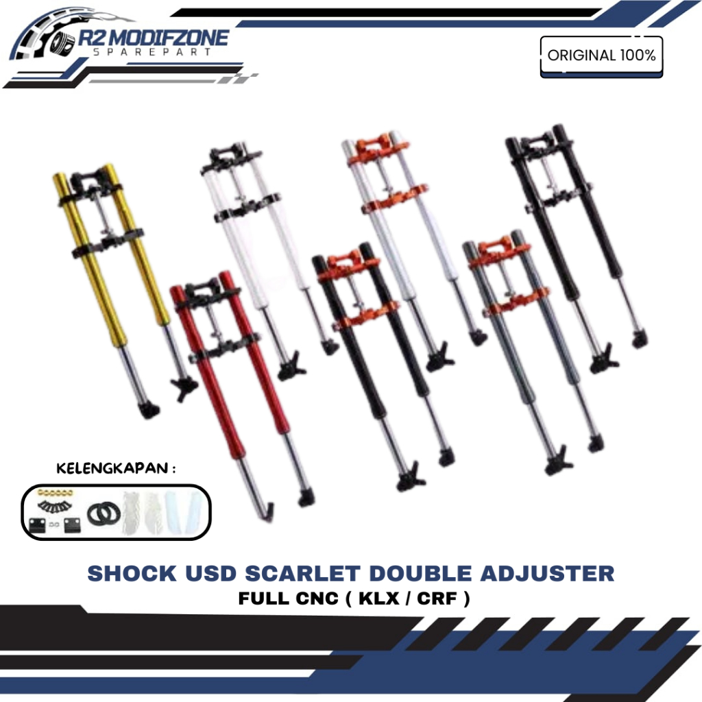 Shock USD Double Adjuster KLX & CRF Scarlet