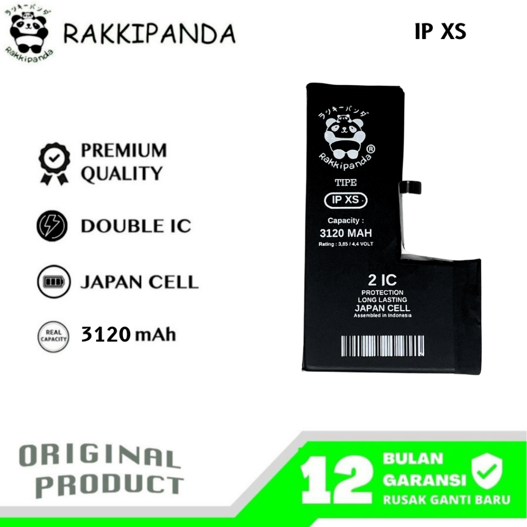 RakkiPanda - Ip XS Batre Batrai Baterai
