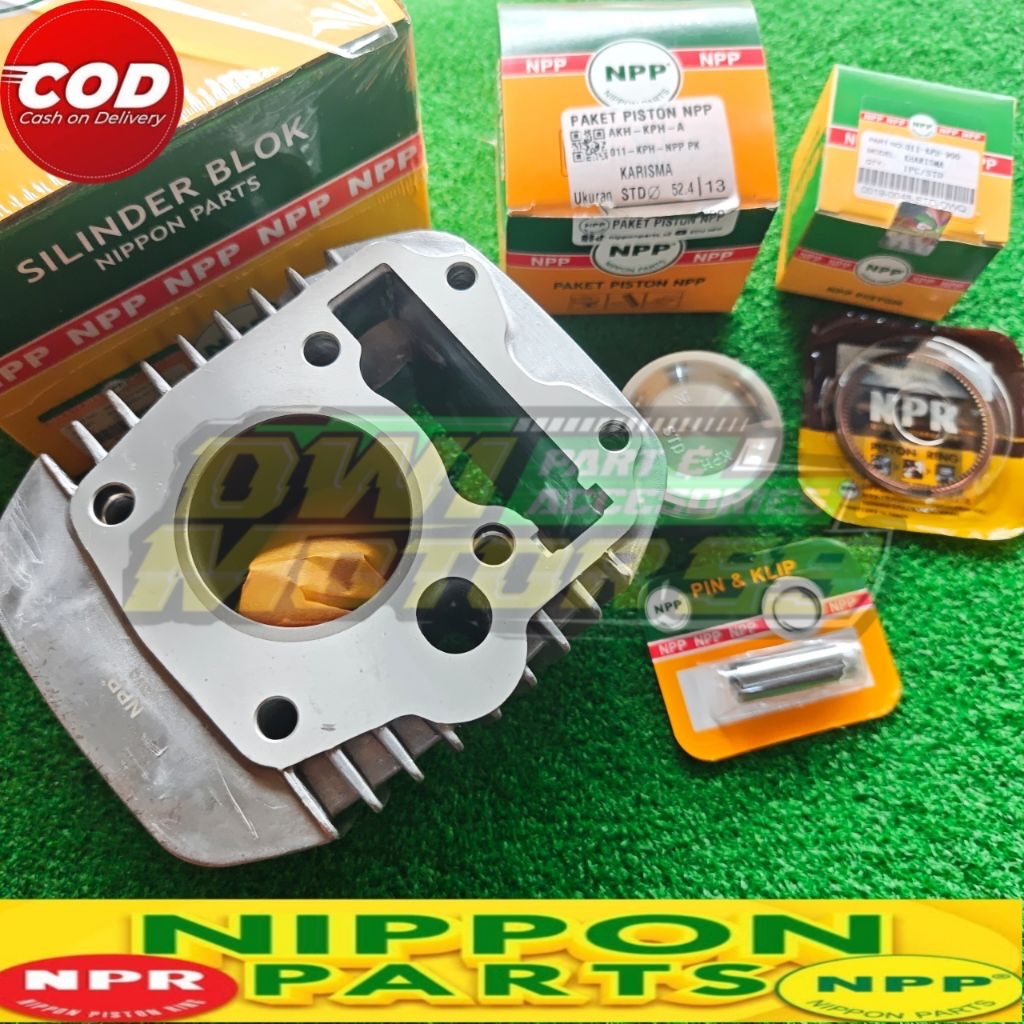 PAKET CLYNDER BLOK PISTON PLUS SEHER NPP KPH KHARIMA SUPRA X 125 LAMA OLD KIRANA KARBURATOR ASLI ORI