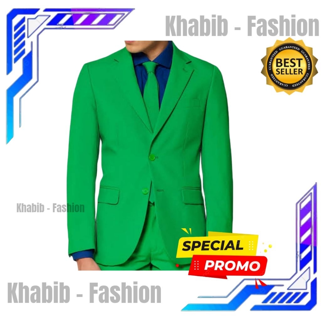 JAS FORMAL / JAS RESMI / JAS NIKAH / JAS ALMAMATER / JAS WISUDA / JAS BLAZER PRIA WARNA HIJAU BOTOL