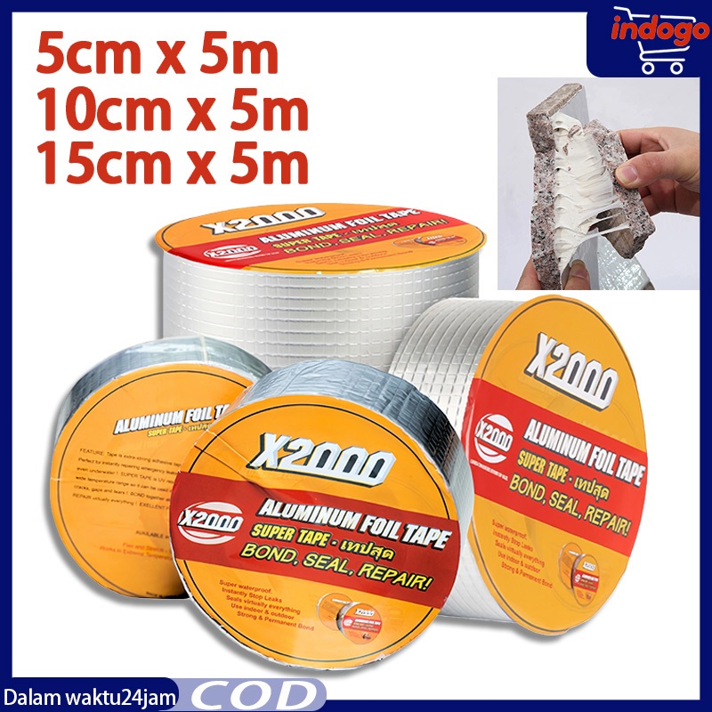 Super Tape X2000 3 Ukuran Anti Bocor Super Kuat Waterproof, Lakban X2000 Flex Tape Super Kuat Perbai