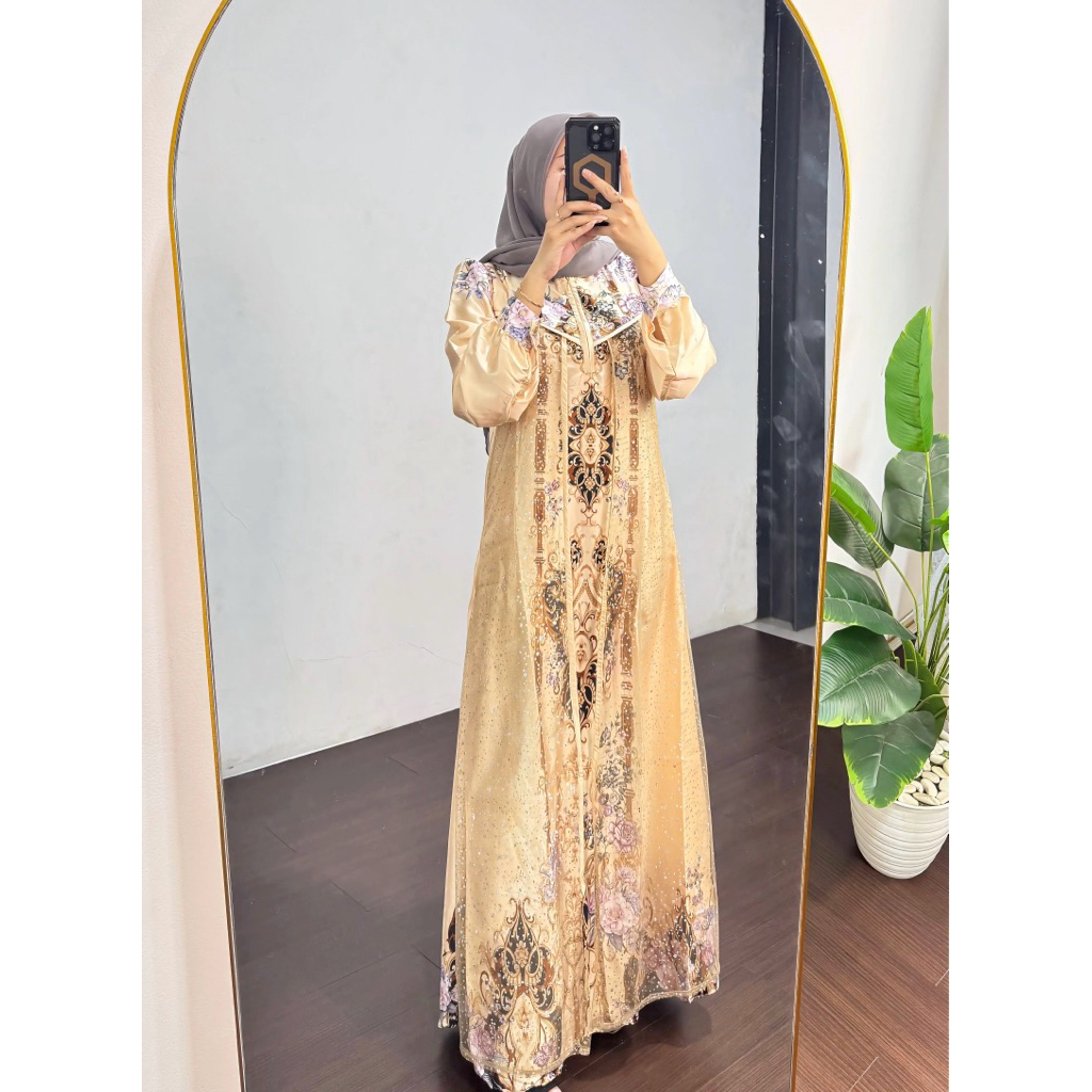 Gamis Wanita Lebaran Trend Gamis Printing Terbaru Gamis Raya Armani