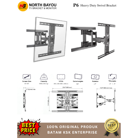 North Bayou Breket Bracket Brecket TV LCD LED NB P6 North Bayou BREKET LCD LED TV