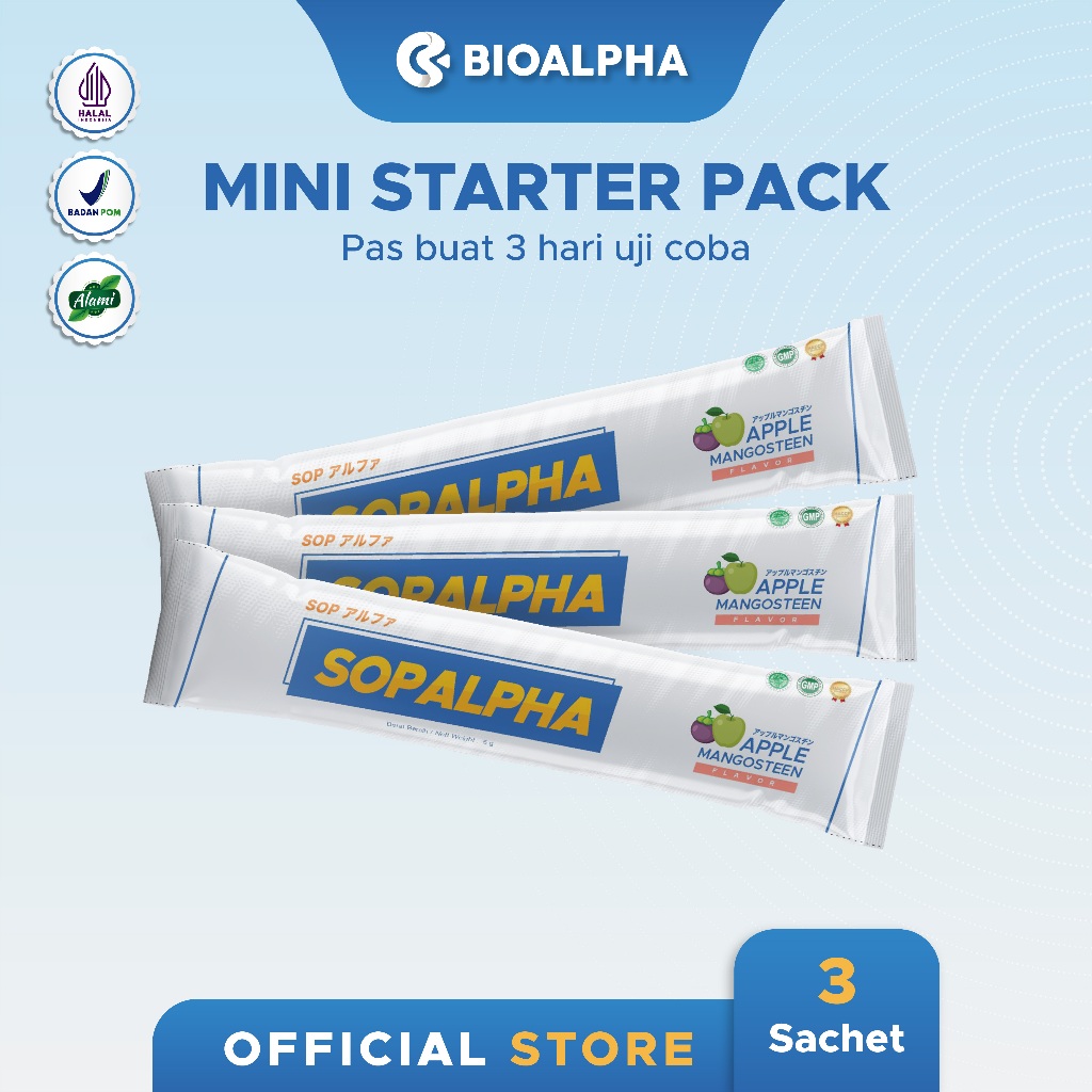 {MINI STARTER PACK} - SOPALPHA Rasa Apel Manggis 3 Sachet
