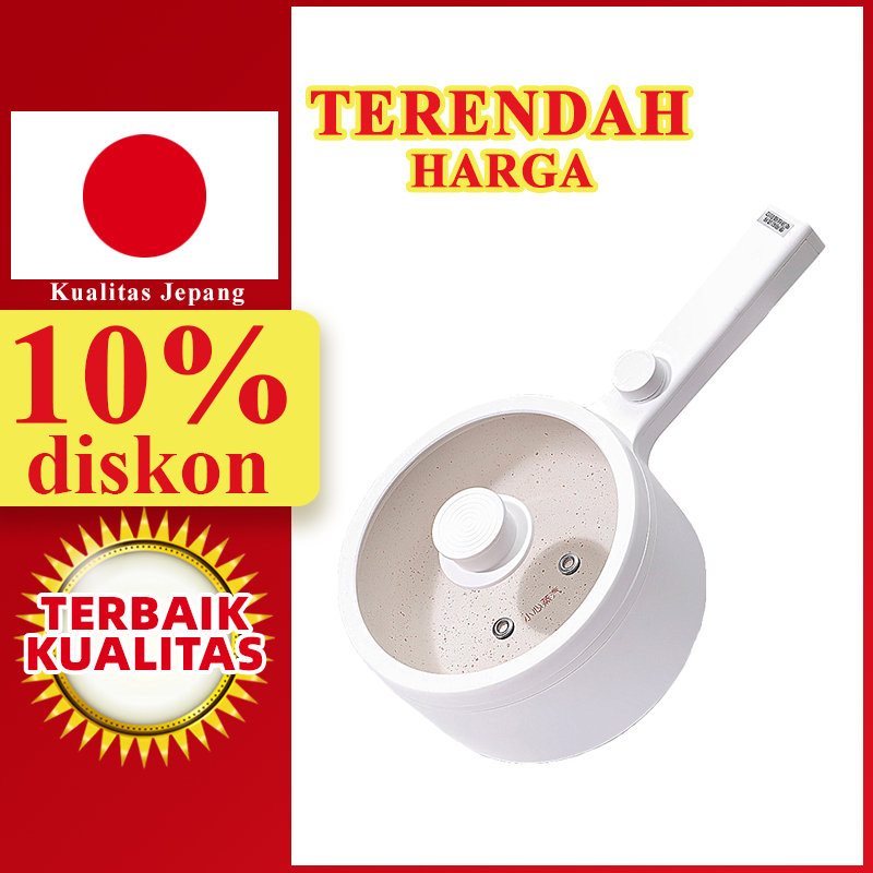 LAHOME Panci Listrik Panci Elektrik Lapisan Keramik Anti-lengket Electric Pot Portable Wajan Frying 