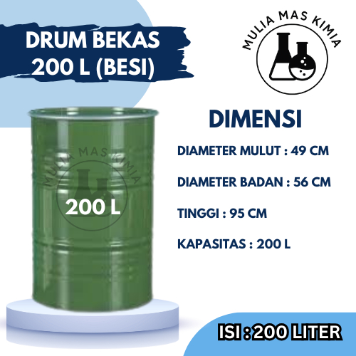 DRUM BEKAS BESI KAPASITAS 200 LITER