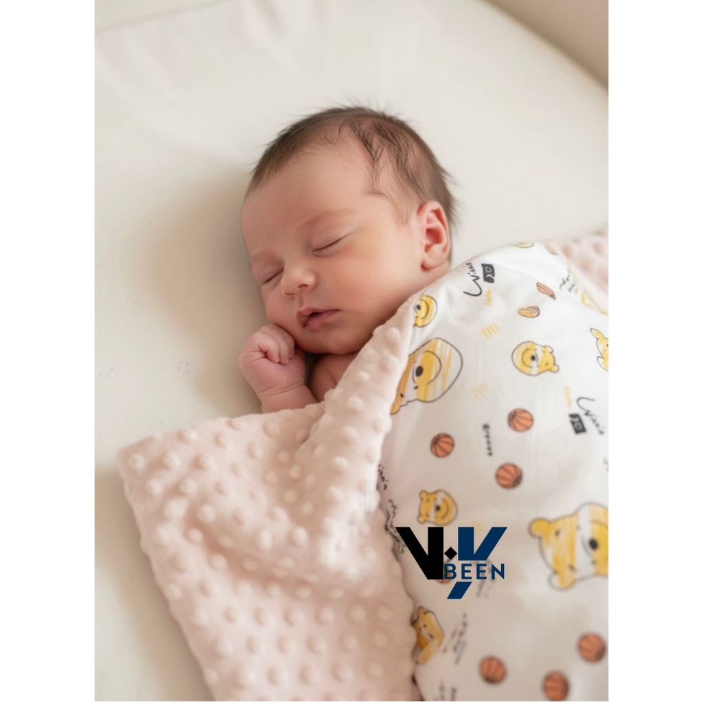 Selimut Bayi Minky Dot, Bedcover Selimut Bayi Minky dot Premium
