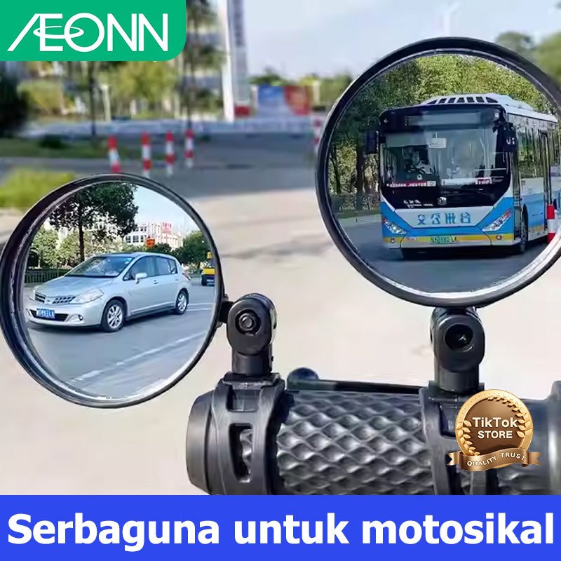 Kaca Spion Universal - Sesuai untuk Sepeda Motor, Sepeda, Honda Supra X 125, Revo, Vario Lama & Berb