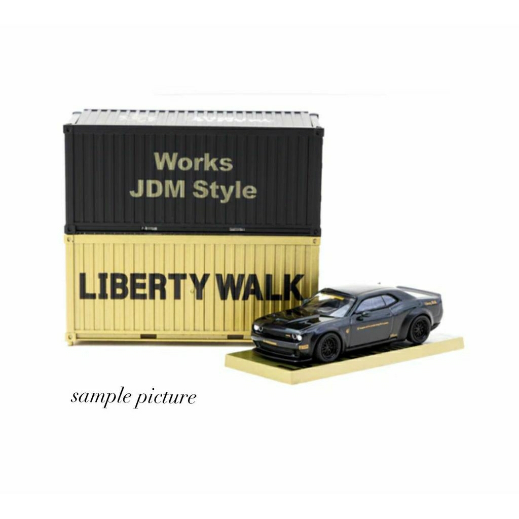 Tarmac Works LB-WORKS Dodge Challenger SRT HELLCAT + Container, Sealed