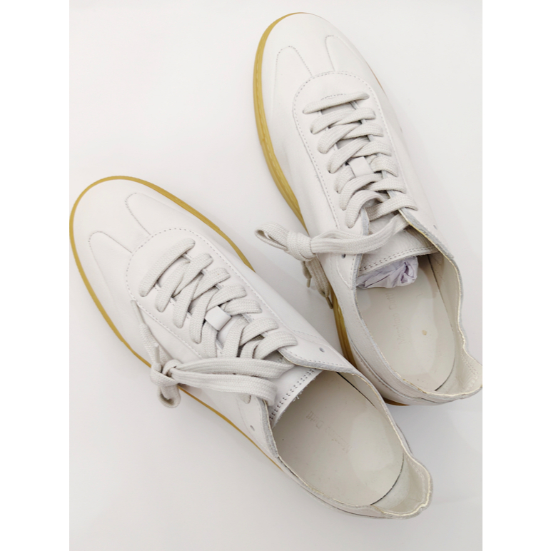 Massimo Dutti Men's Nubuck Trainers in Ice | Men Leather Shoes - Sepatu Sneakers Kulit Pria