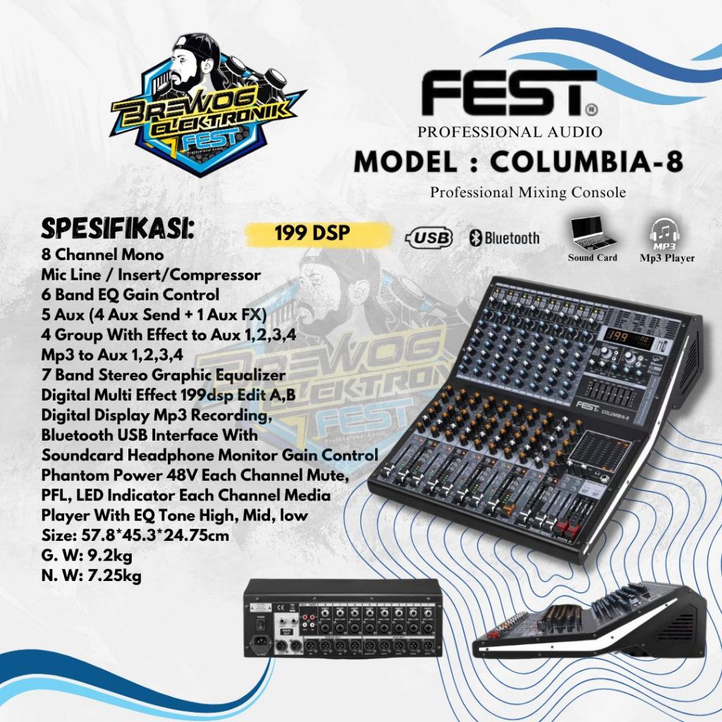 Brewog Fest Indonesia Mixer Columbia 8 Channel