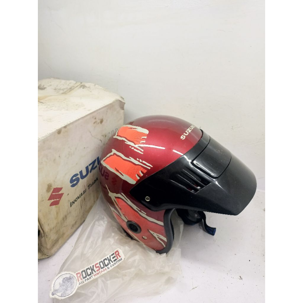 helm suzuki ts125 original NOS helm vintage suzuki helm trail vintage