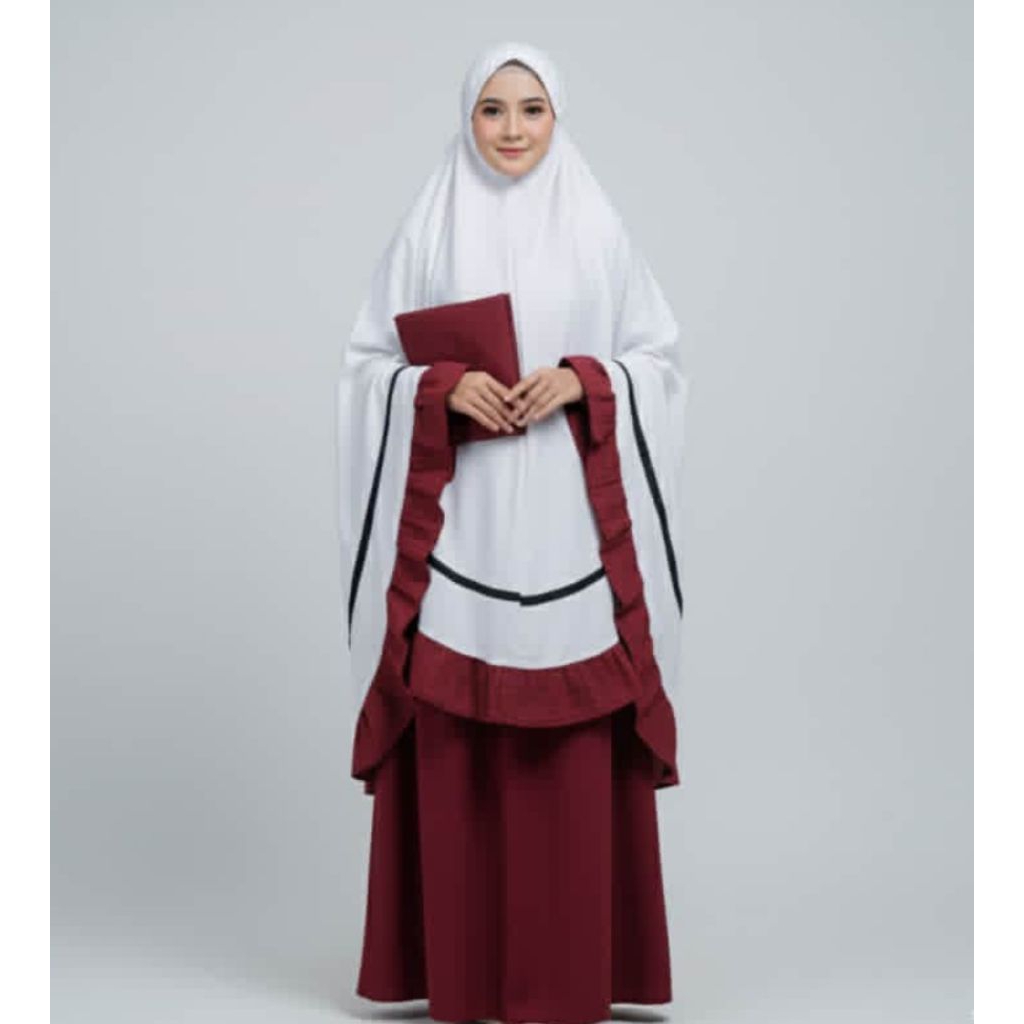 asiyah series helea.id / mukena santri premium / mukena santri gontor / mukena gontor / mukena alief
