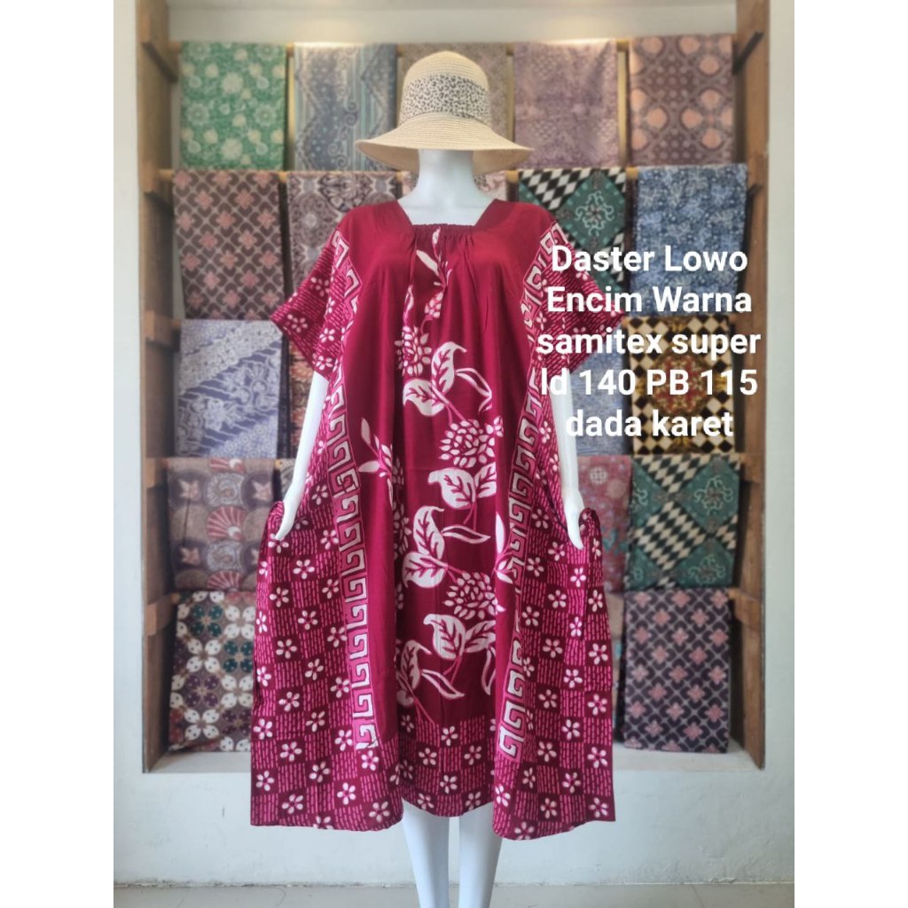 Daster Lowo Encim Warna Bunga Batik Cap Kombinasi Batik Tulis Premium