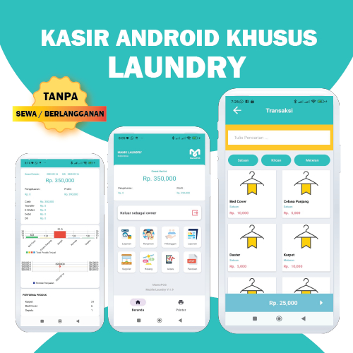 Aplikasi Kasir Android Laundry Hp Cetak Sruk Cetak Nota Kasir Online Tanpa Berlanggan Sekali Beli