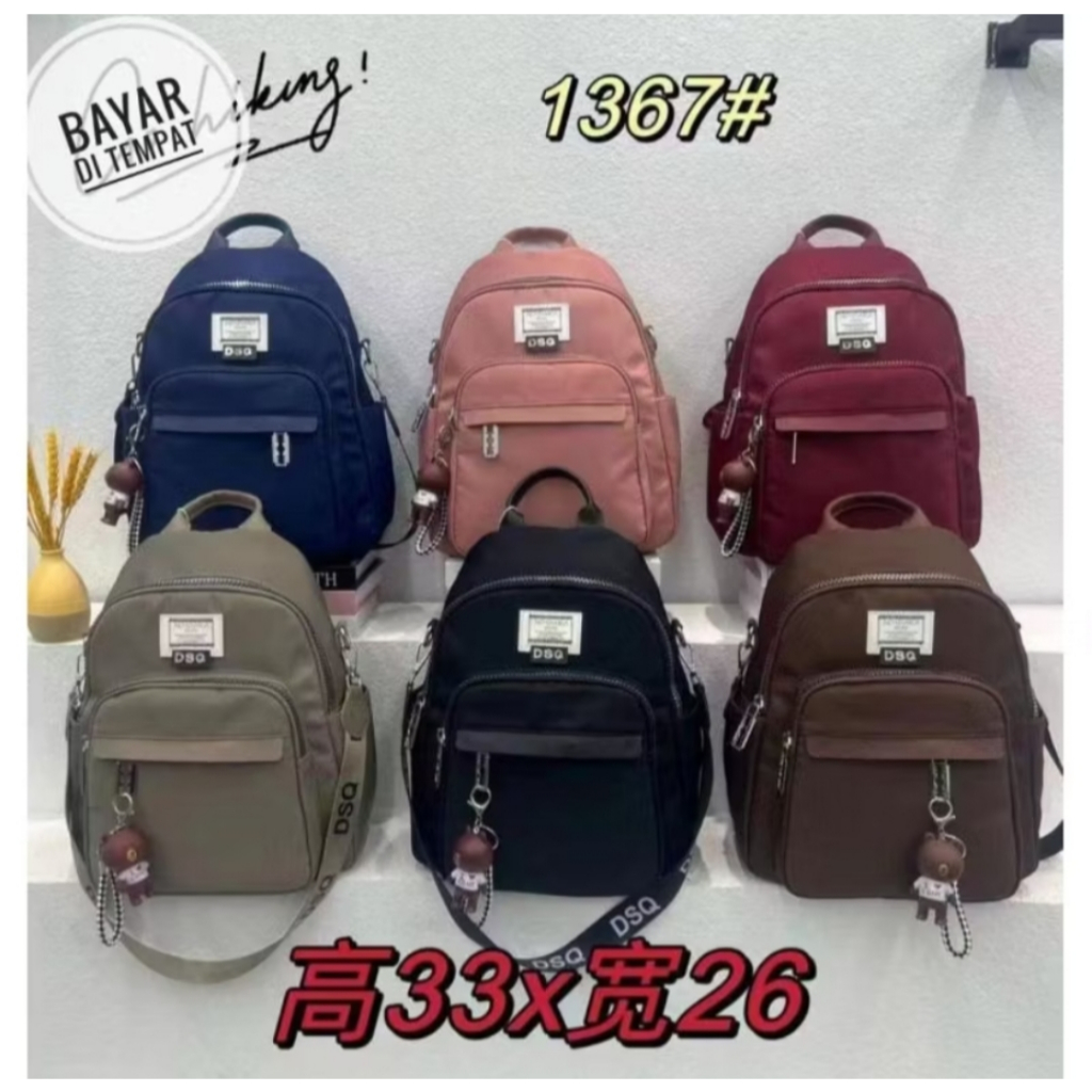 HARGA DISKON  Tas wanita RANSEL DSQ 1367# parasut nilon Disean korean terbaru...