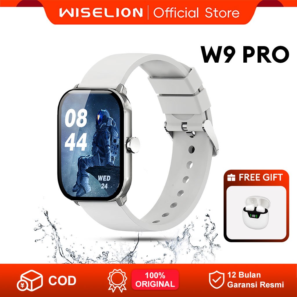 [BELI 1, GRATIS 1] Smartwatch W9 Pro Jam Tangan Pintar Wanita | Smartwatch Fashion Kekinian | Deteks