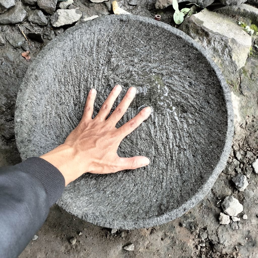 cobek batu asli ukuran jumbo