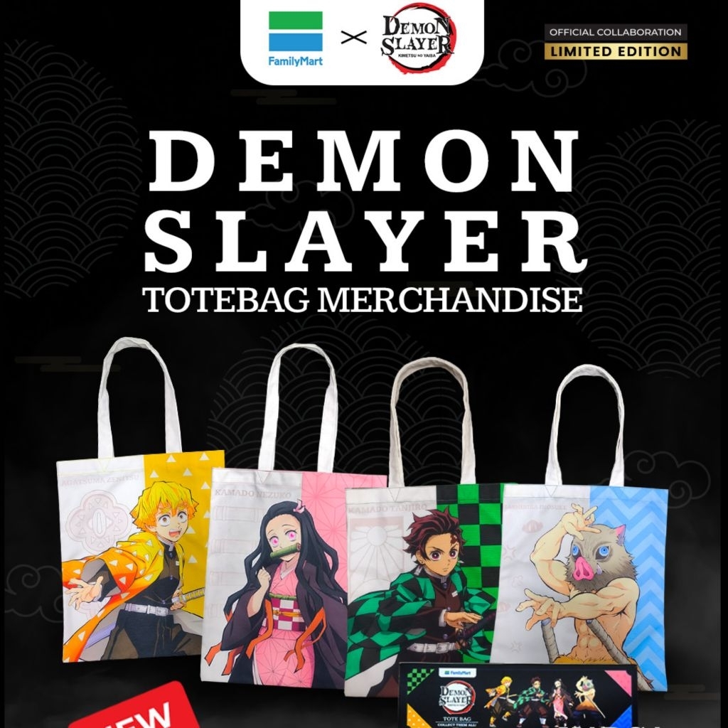 Demon Slayer Totebag Merchandise by Familymart