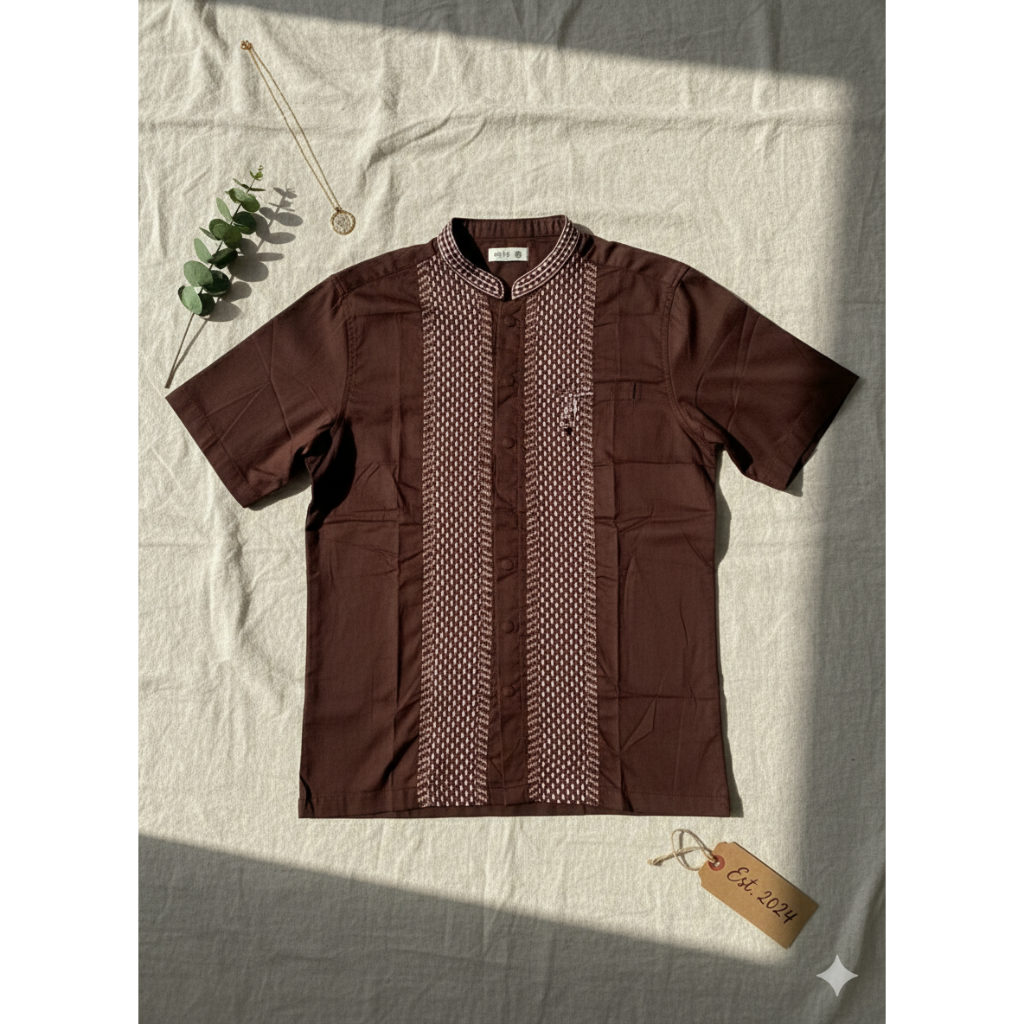 BAJU KOKO PRIA LENGAN PENDEK - BAJU KOKO PRIA LEBARAN - CASUAL - BAJU KOKO MODERN MUSLIM COWOK TERBA