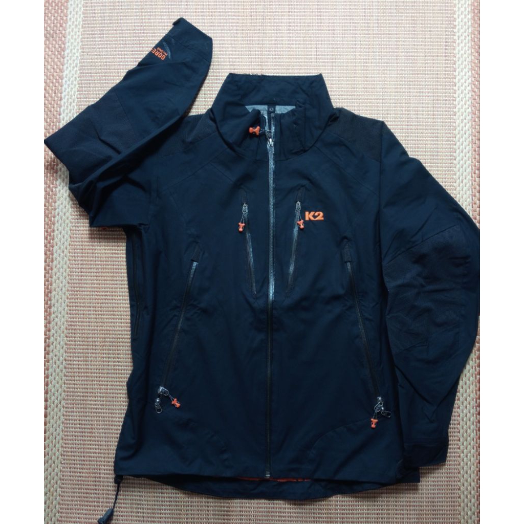 Jaket K2 hitam non hoodie gore tex outdoor windbreaker sport hiking unisex