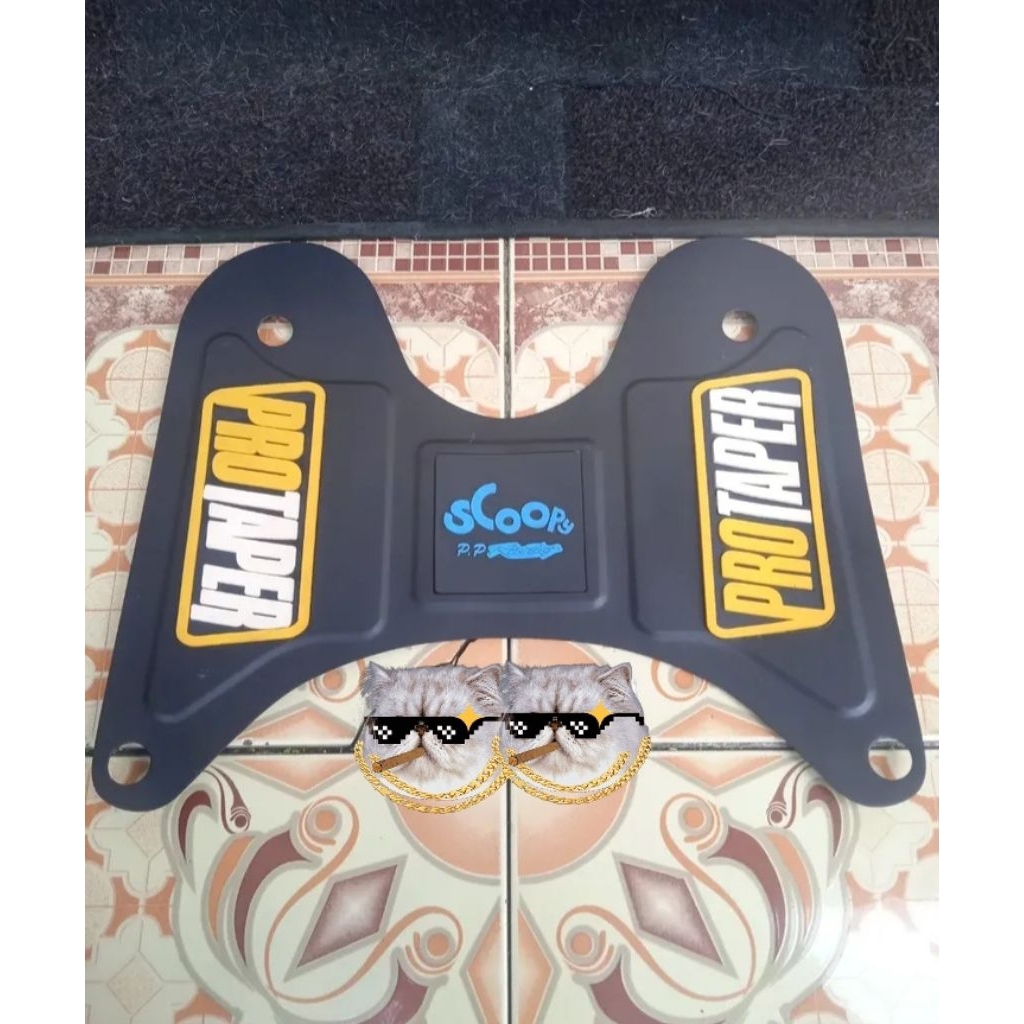 Bordes lantai tatakan kaki original Protaper Thailand for Scoopy karbu (Bahan plat CNC)