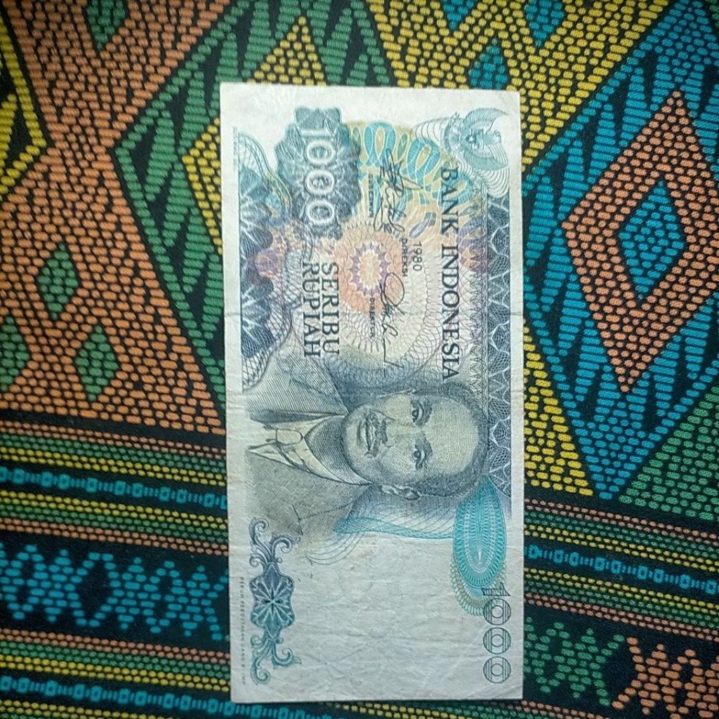 uang kuno 1000 rupiah sutomo tahun 1980
