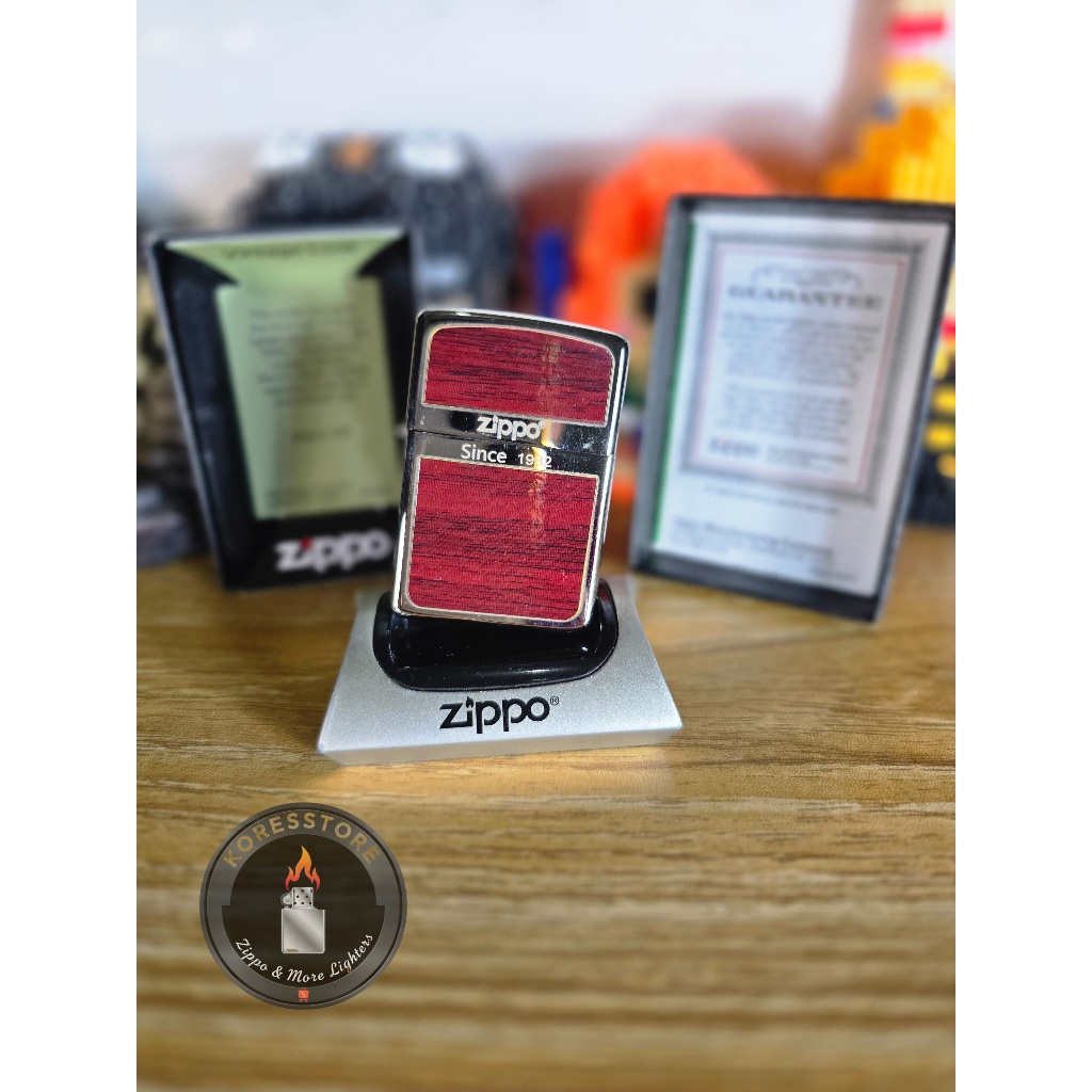 Zippo Vintage Style Heritage Item | Retro Design with Wood Panel | Premium Gift