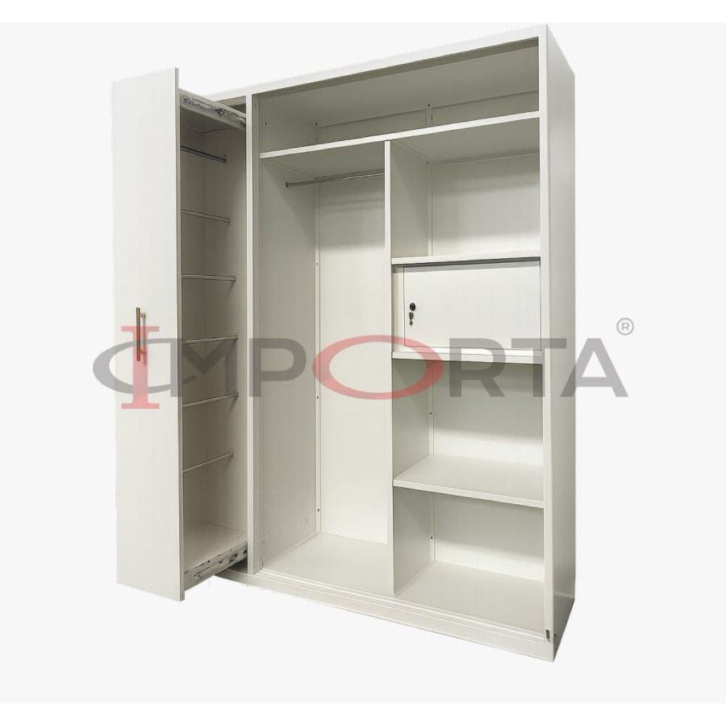 Lemari Pakaian dan Hijab / Lemari Hijab Plat Besi / Lemari Pakaian Besi 2in1 / Lemari Hijab Plat Bes