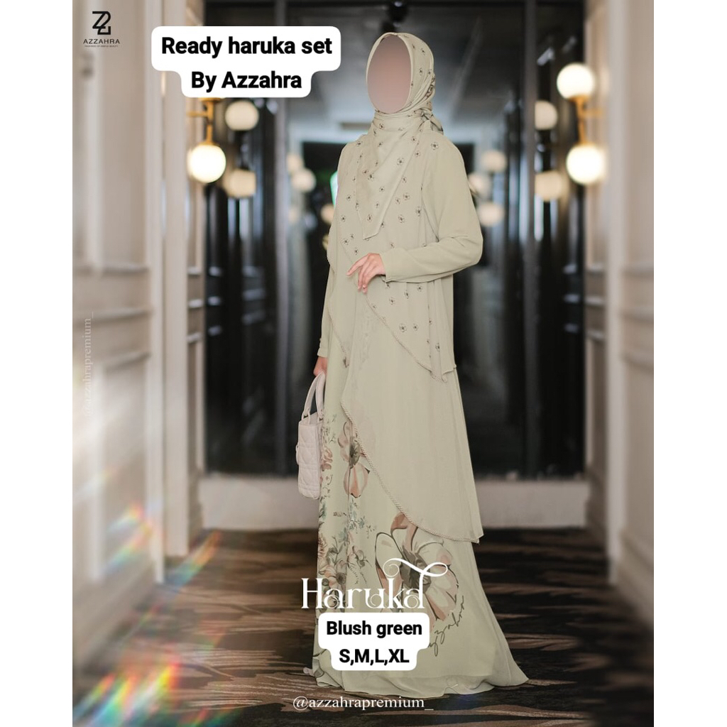 Haruka Series set(dress&scarf)by Azzahra premium syarii
