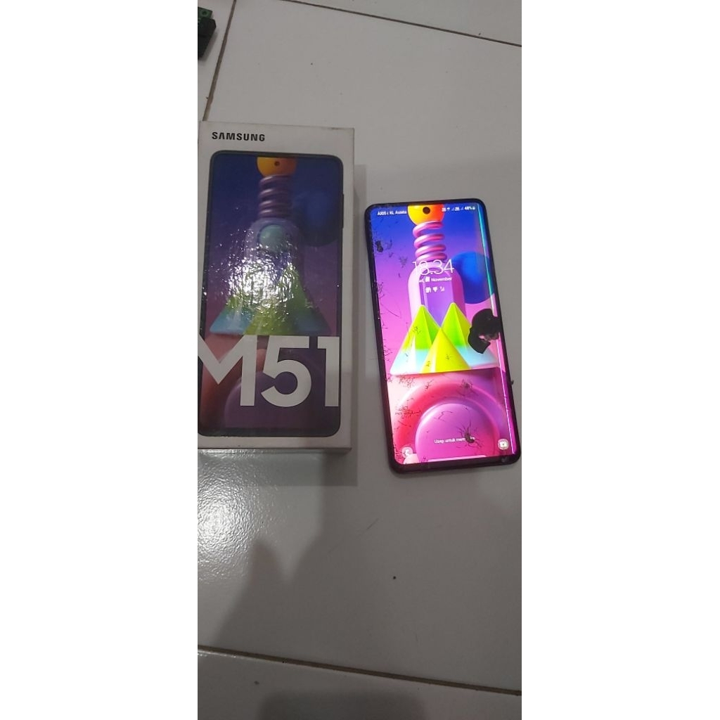 Hp samsung m51 ram 8 128gb sein MINUS LCD PECAH