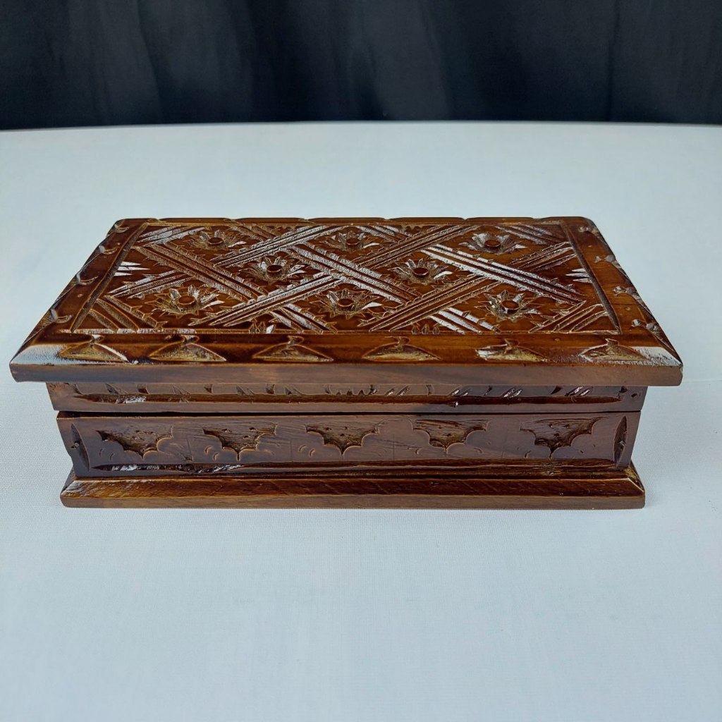 Kotak Ukir Kayu Jati Kerajinan Jepara | Kotak Serbaguna Handmade Motif Ukir Elegan| Kotak perhiasan