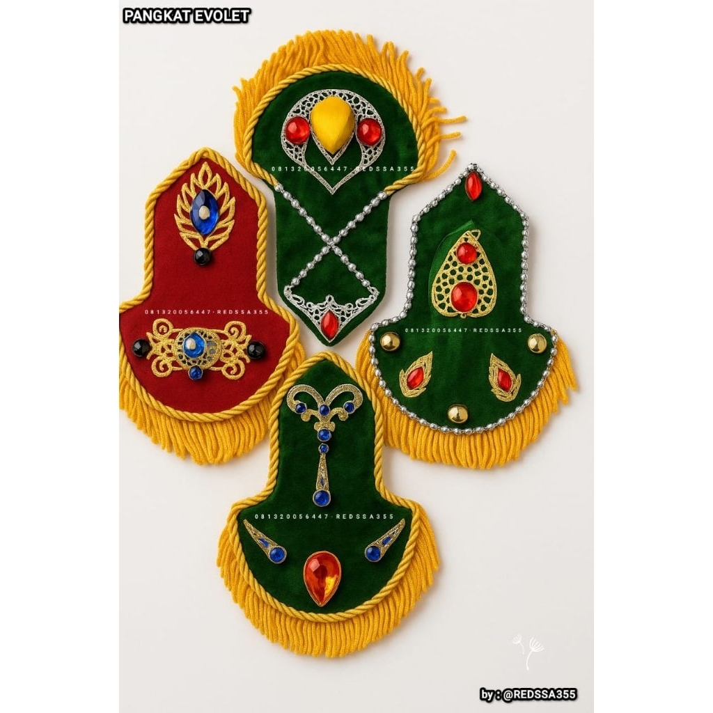 evolet pangkat epolet eppaulate paskibra lkbb marchingband mayoret