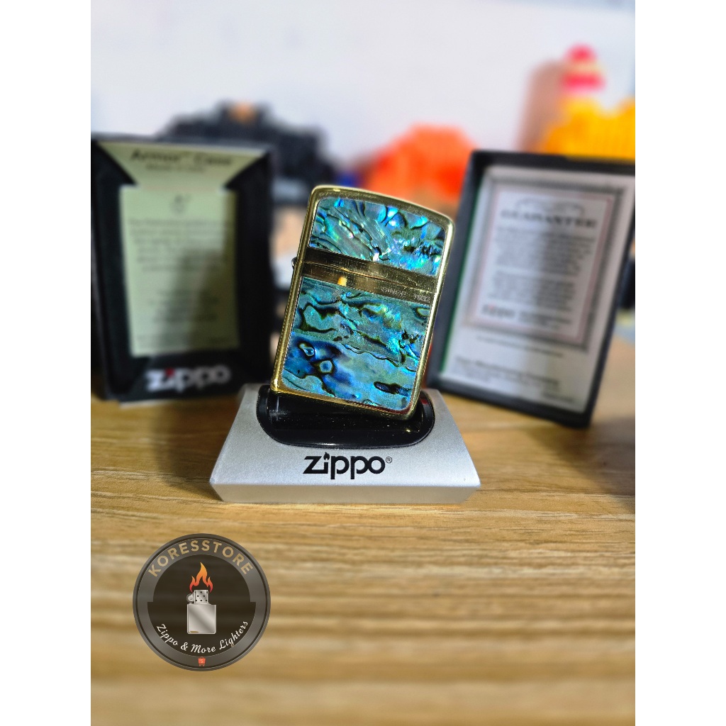 BLUE EMERALD ZIPPO ARMOR CASE MADE IN USA