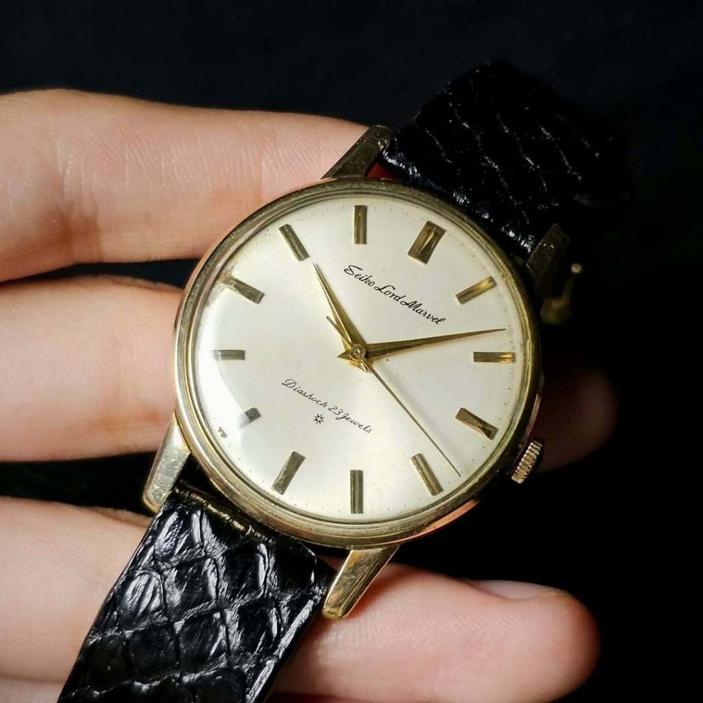 Insanely Collectible Vintage 1st Gen Seiko Lord Marvel SD (Special Dial) Dial 18K Gold Index