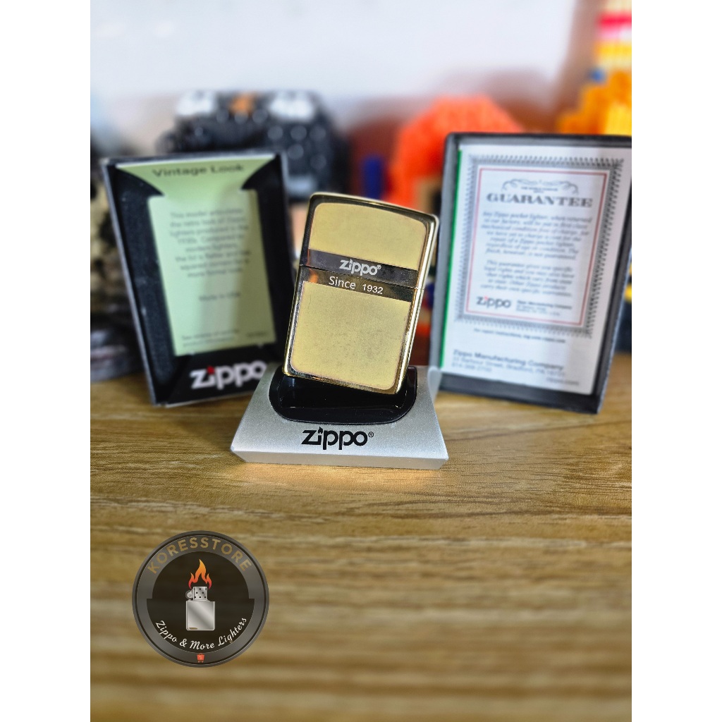 ZIPPO GOLD SQUARE SINCE 1932 MADE IN USA LIMITED EDITION