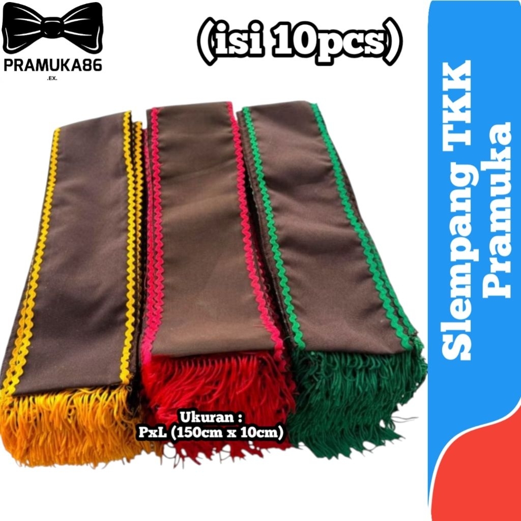 (10pcs) Slempang TKK Pramuka - Selempang Tetampan Tkk Pramuka ±150cm